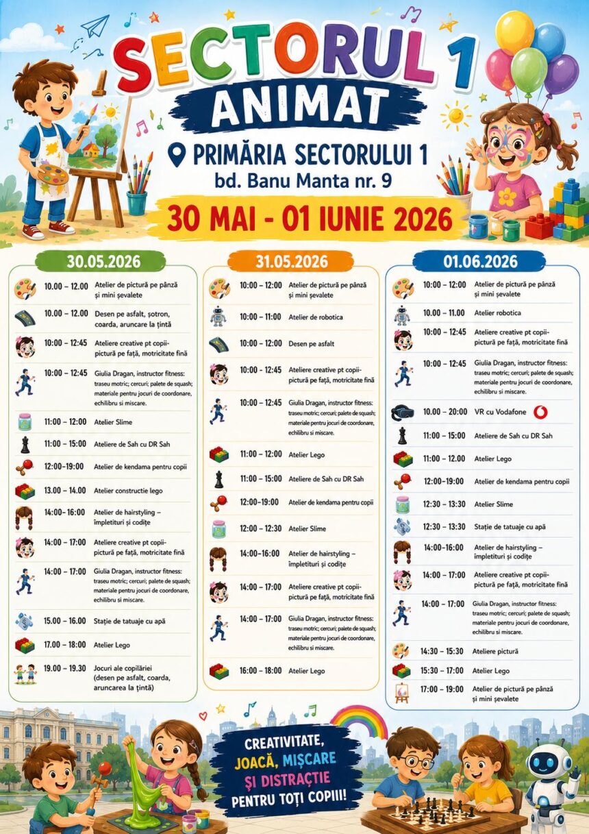 f09f9385 calendar complet 1 iunie in sectorul 1 programul celor 3 zile de activitati gratuite pentru copii in 7 locatii 6a19ca8ad289b