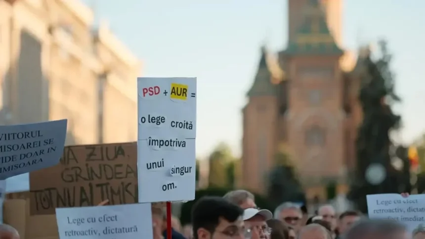 video fritz nu i a convins pe timisoreni doar cateva sute de persoane au raspuns apelului la protest sustinatori ai partidului aur au incercat o provocare la inceputul manifestatiei 6a85e984d3044